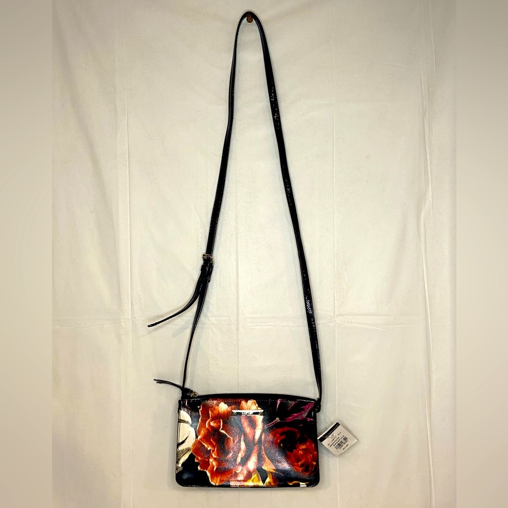 Nine West Wilson Leather Floral Crossbody Purse NWT